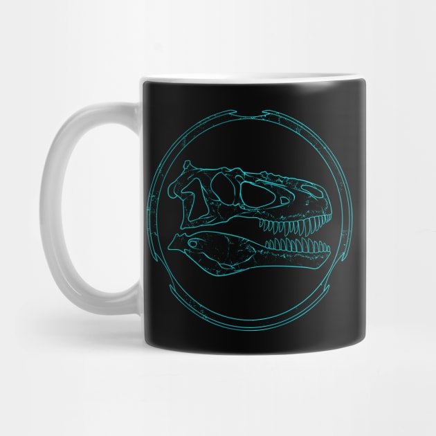 Daspletosaurus fossil skull by NicGrayTees